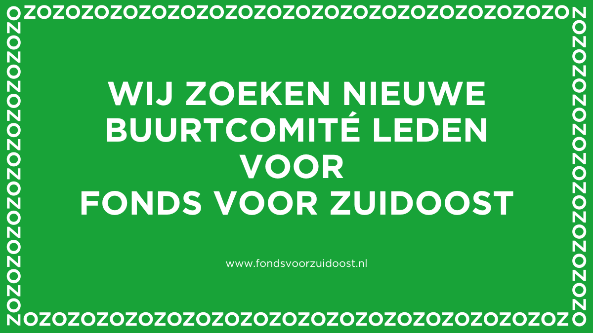 Wij zoeken nieuwe buurtcomité leden